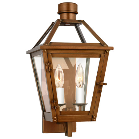 Hyannis Collection 2-Light Outdoor Wall Mount Lantern in Natural Copper with Clear Glass Panels VISUAL STUDIO CO1392NCP