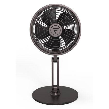 Flex Collection 5” Table Fan in Gun Metal with Swiveling Base and Adjustable Arm and USB Power Fanimation FP2605