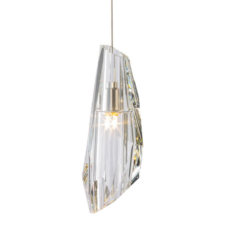 Luma Collection 1-Light Pendant in Soft Gold with Faceted Crystal Shade 161321-SKT